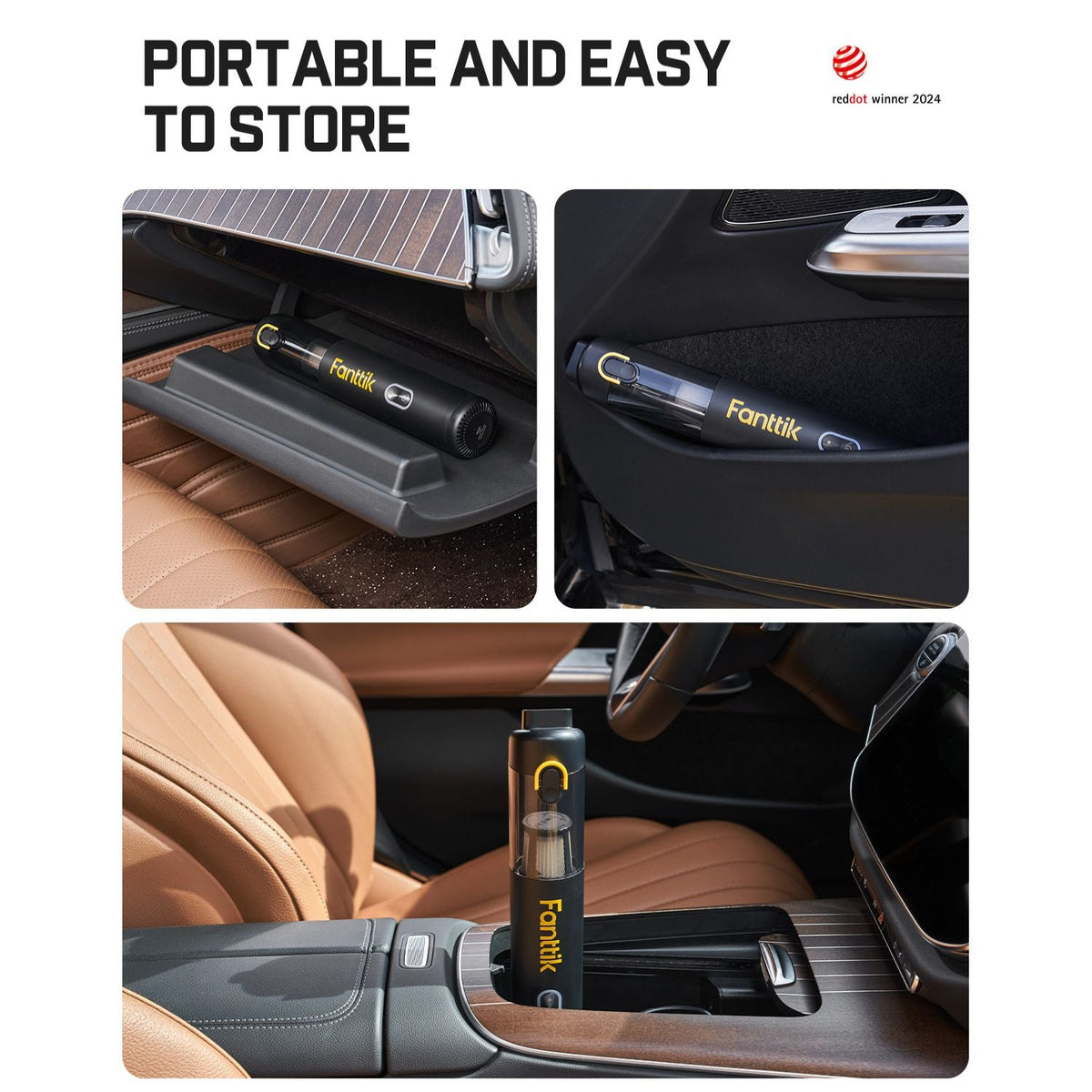 Fanttik V8 Mate Upgraded Cordless Car Vacuum-Black