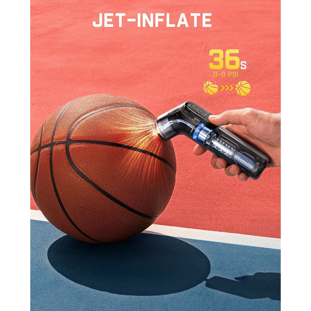 Fanttik X10 Nano Electric Ball Pump Inflation and Deflation, Ultra Fast Inflation with Precise Pressure Gauge, Ball Pump for Basketball, Soccer, Football, Volleyball (Max 19.9PSI)