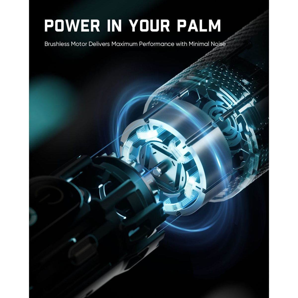 Fanttik R11 Pro brushless motor cutaway, power in your palm