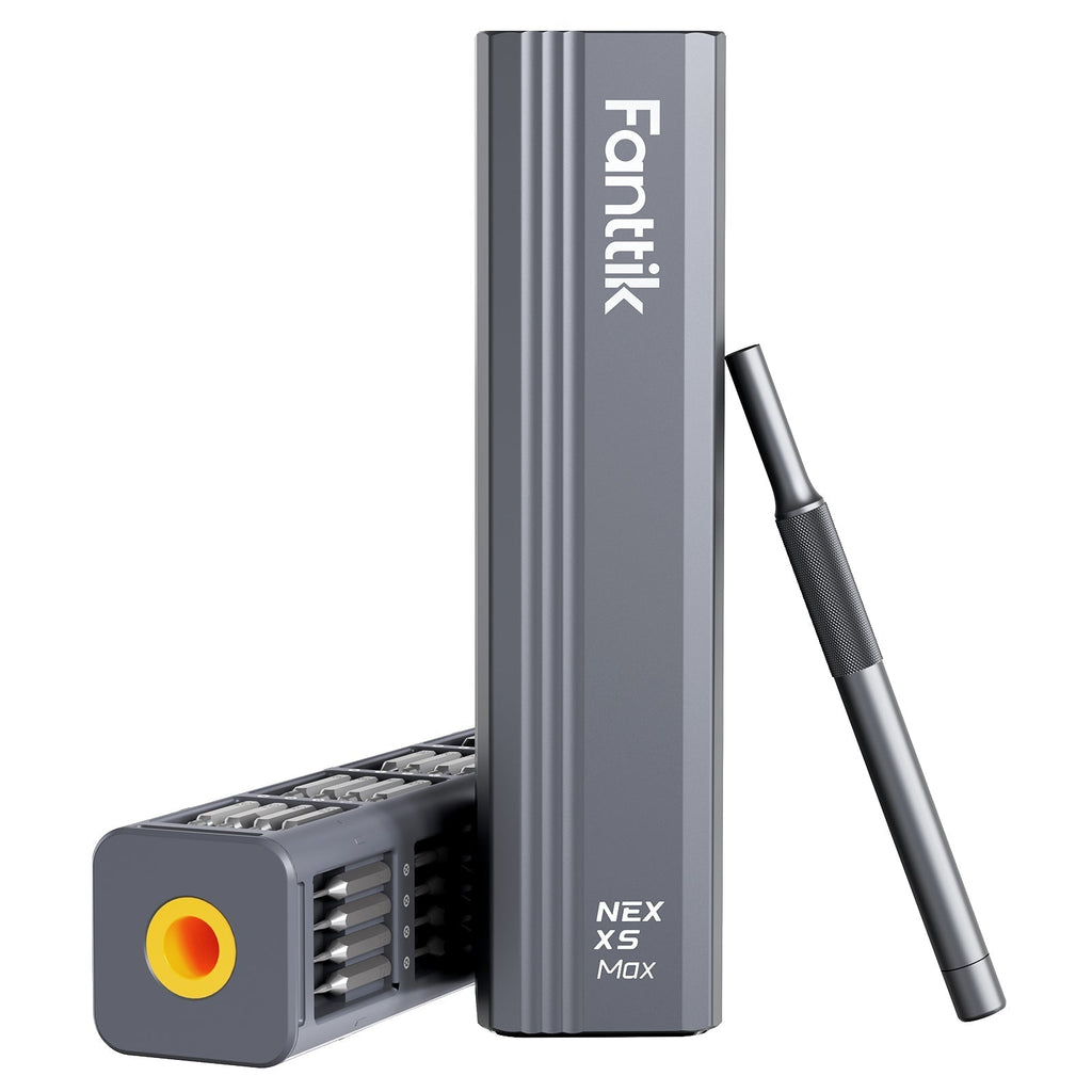 Fanttik X5 MAX precision screwdriver set with magnetic bits and gray carrying case