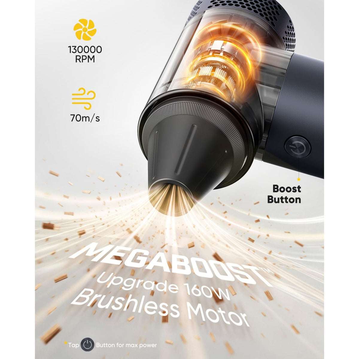 B11 Mix Pro 2-in-1 Electric Air Duster with megablast feature and boost button on a white background