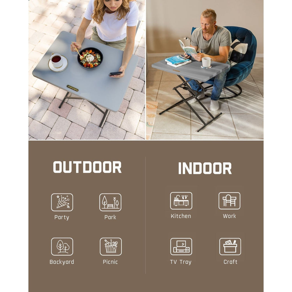 FanttikOutdoor Zeta X1 Pro 28" quick pop up table for outdoor party, park, backyard, picnic & indoor kitchen, work, TV tray, craft use.